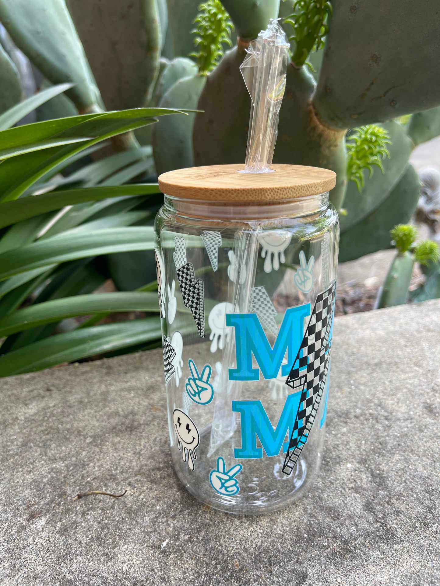 Blue Mama - 16oz Glass Tumbler