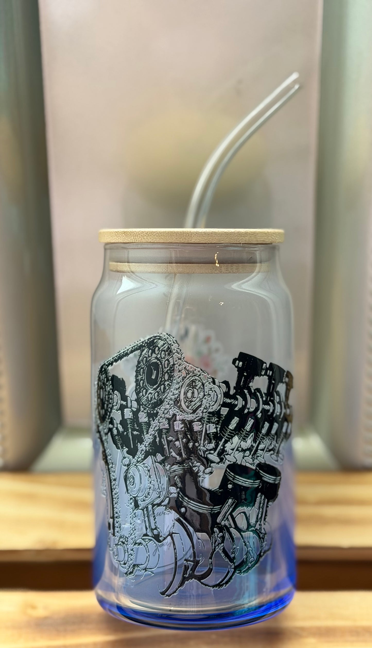 Motor - 16oz Glass Tumbler