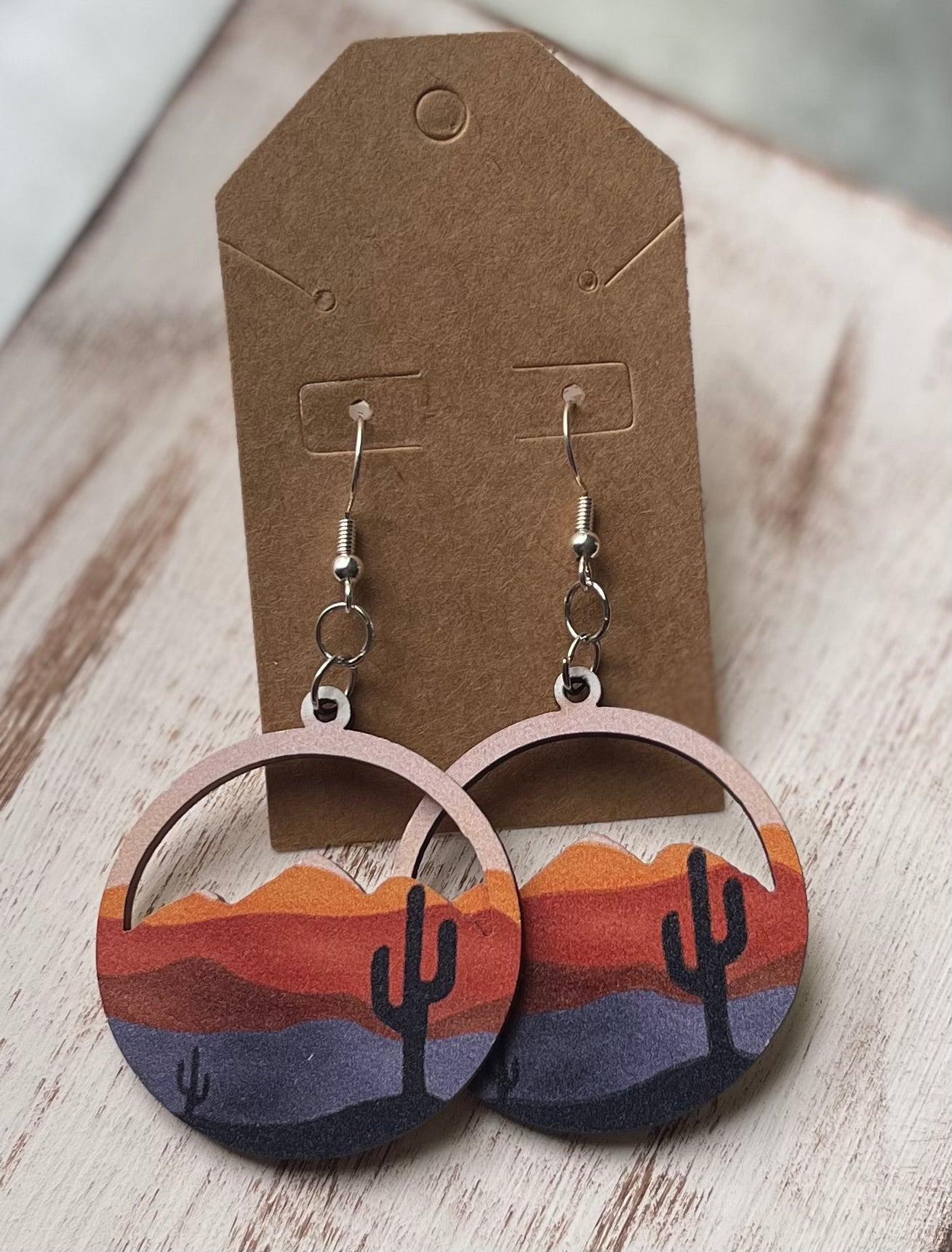 Sunset Cactus earrings