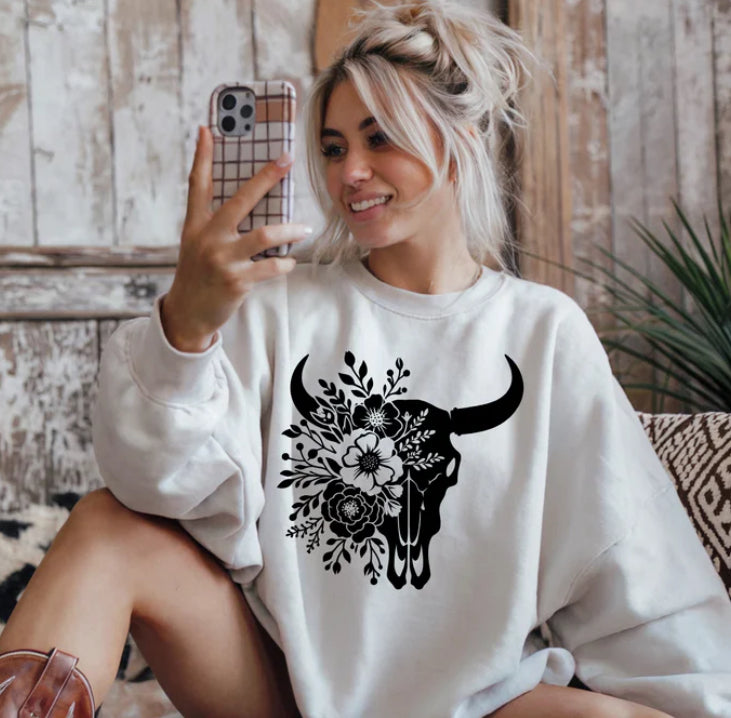 Western Skull Floral