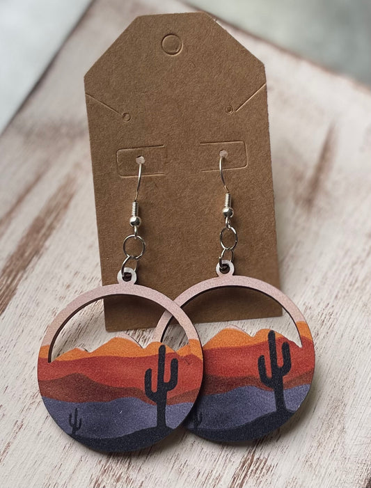Sunset Cactus earrings