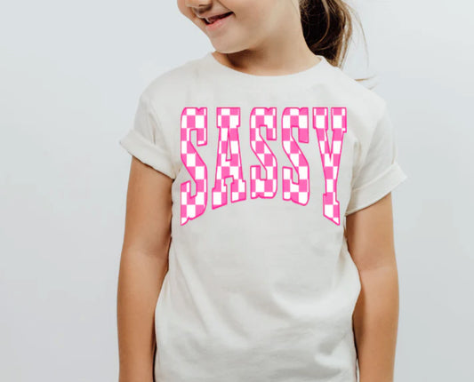SASSY Pink Checkered -KIDS