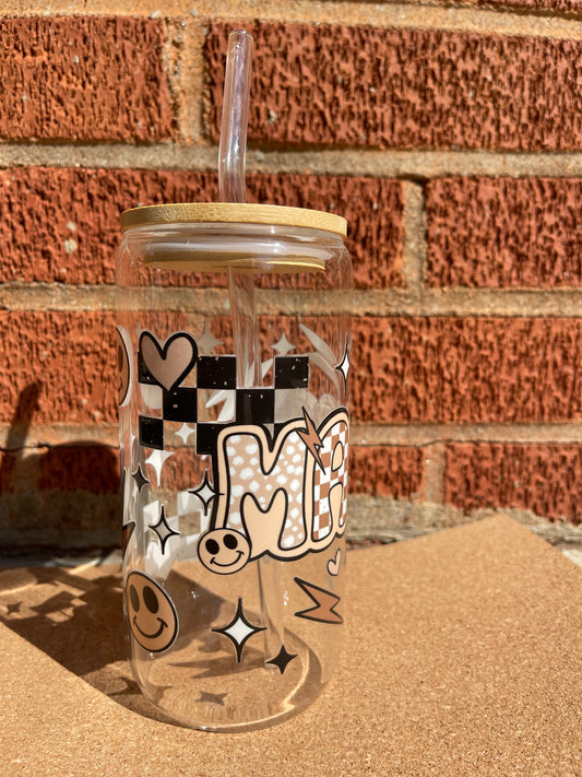 MAMA 16 oz Glass Can Tumbler