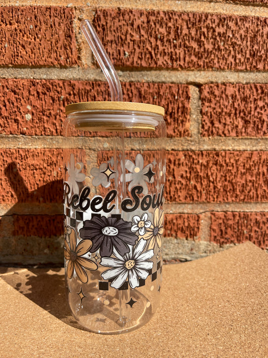 Rebel Soul - 16oz Glass Tumbler
