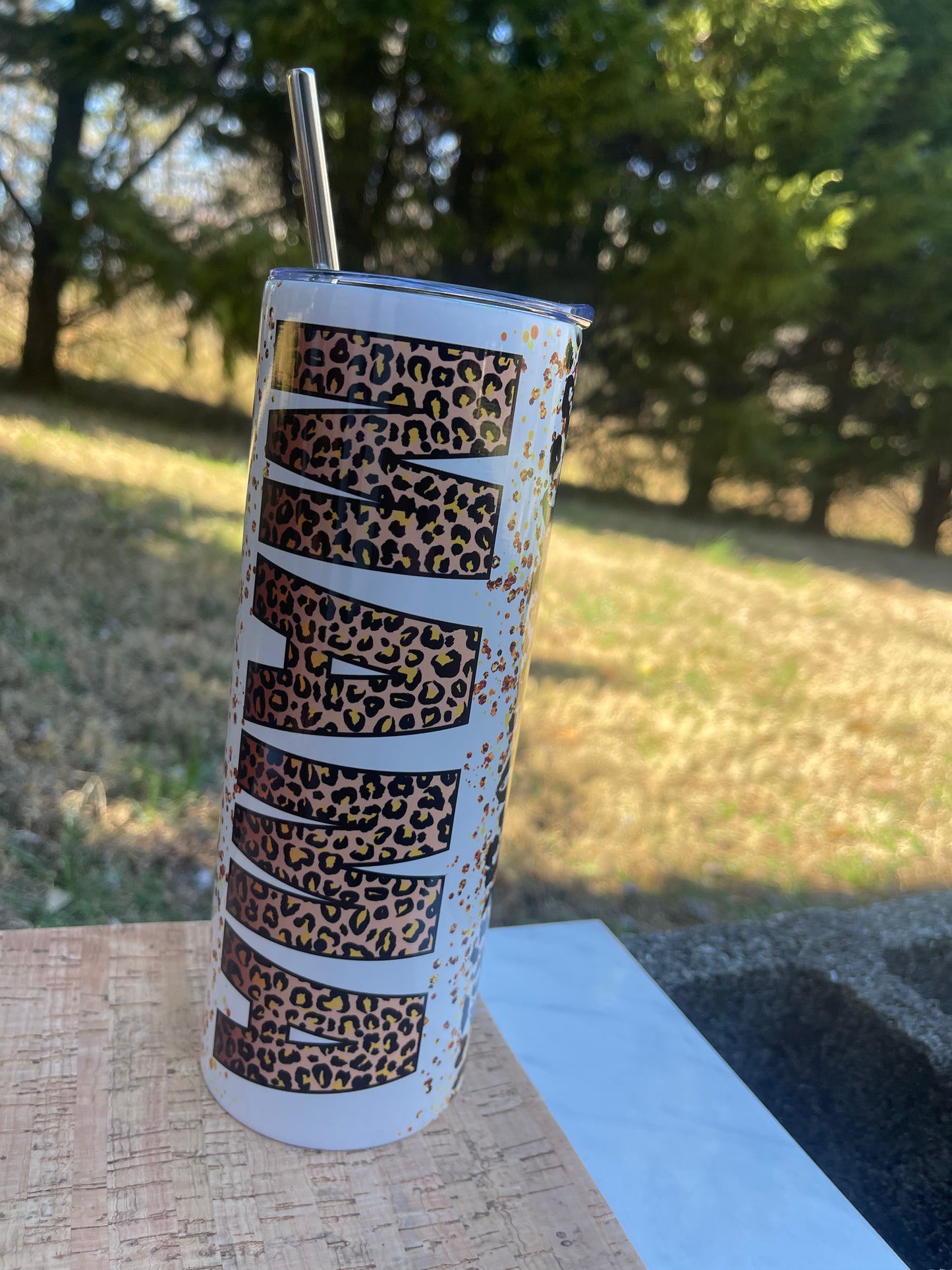 Leopard Glitter MAMA - 20 oz Tumbler