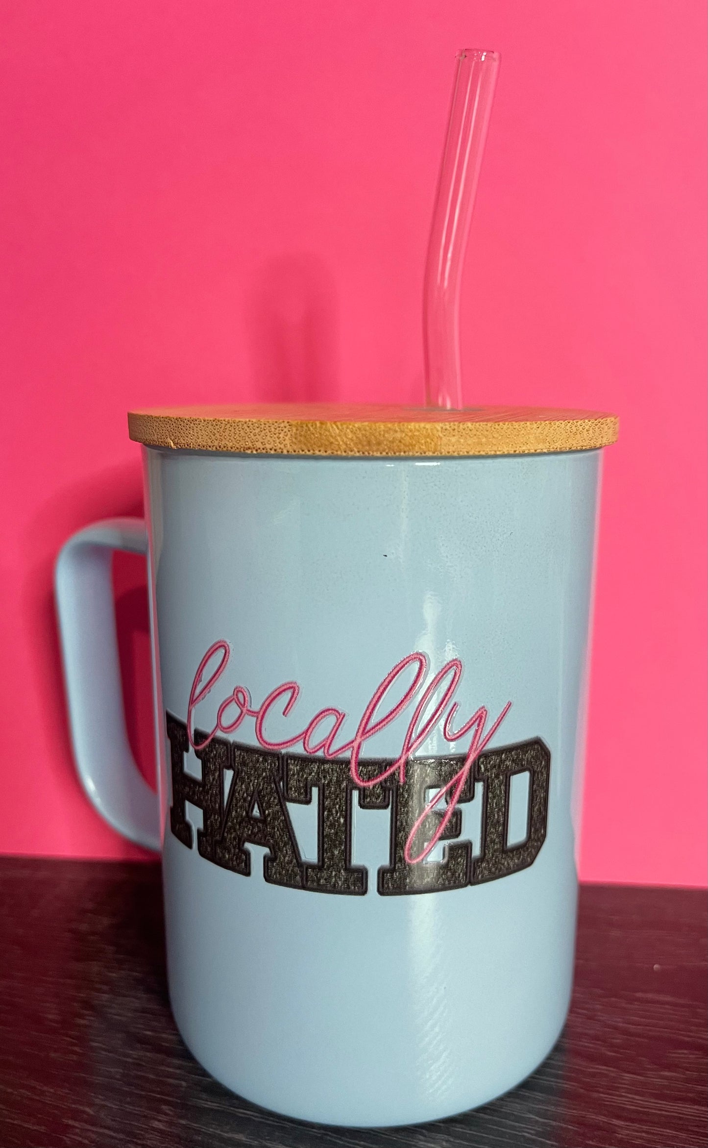 Locally Hated - 16oz Glass Mug Tumbler