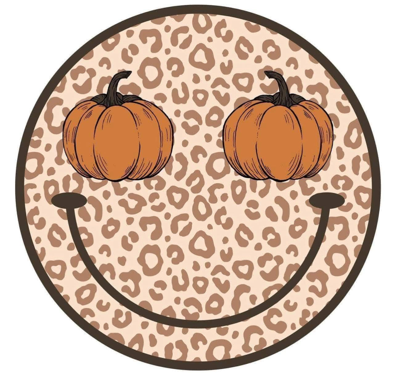 Pumpkin Cheetah Smiley