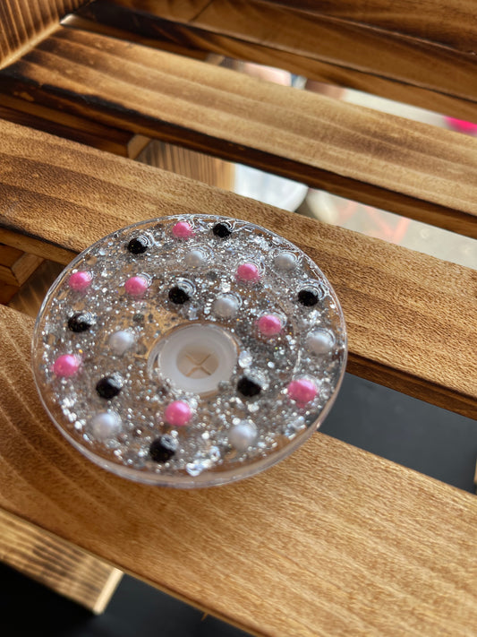 Black/Silver/Pink - Decorative Lid