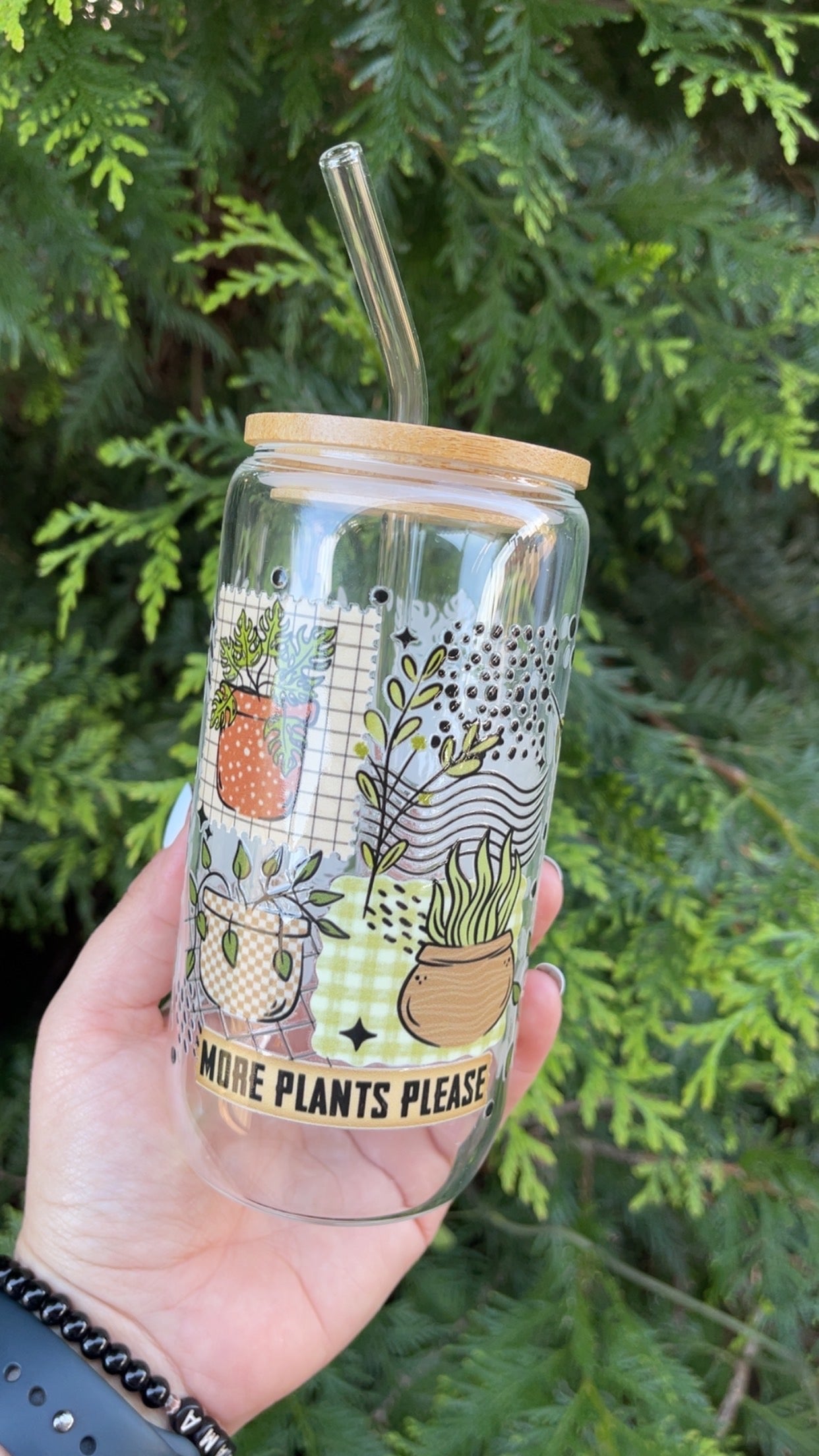 More Plants Please - 16oz Glass Tumbler