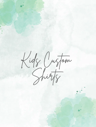 Kids Customized Tee's